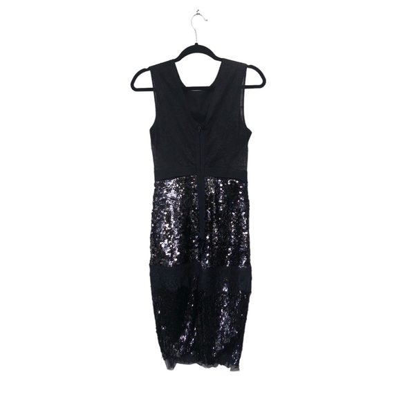 Black Sequined Cocktail Dress size 4 - Picture 14 of 16